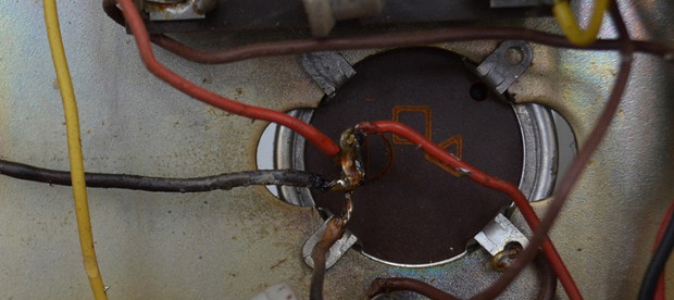 Vox AC100 serial number 392, detail of chassis
