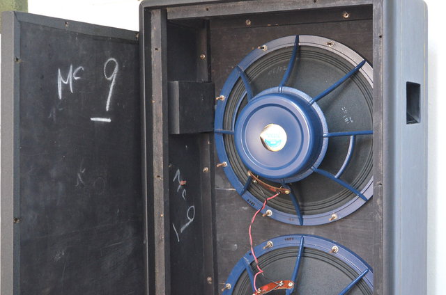 A Vox AC100 bass speaker cab from 1964
