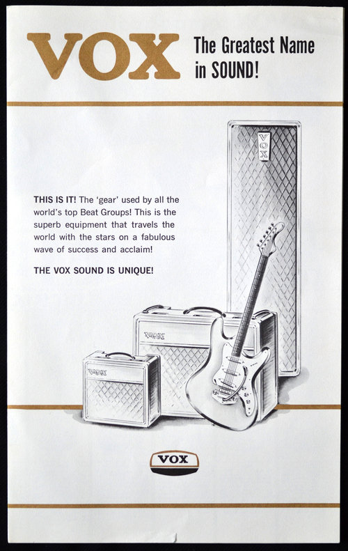 Vox Catalogue (Catalog), late 1964