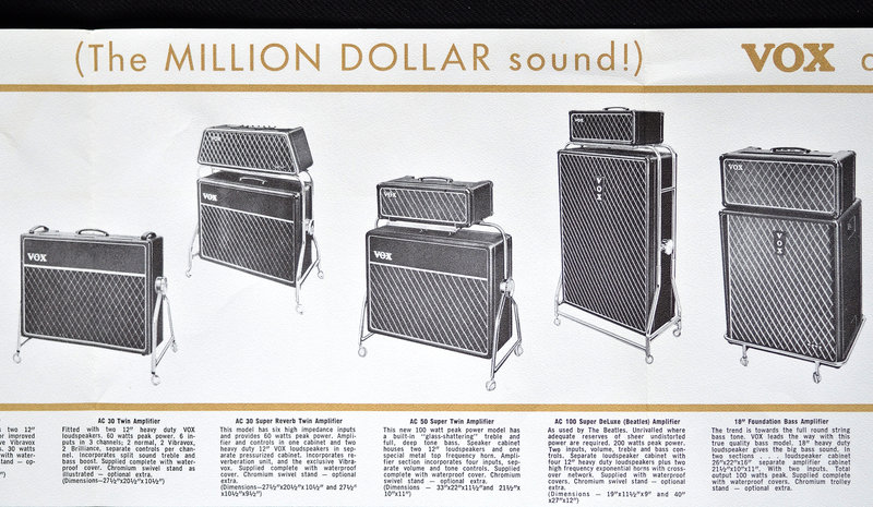 Vox Catalogue (Catalog), late 1964