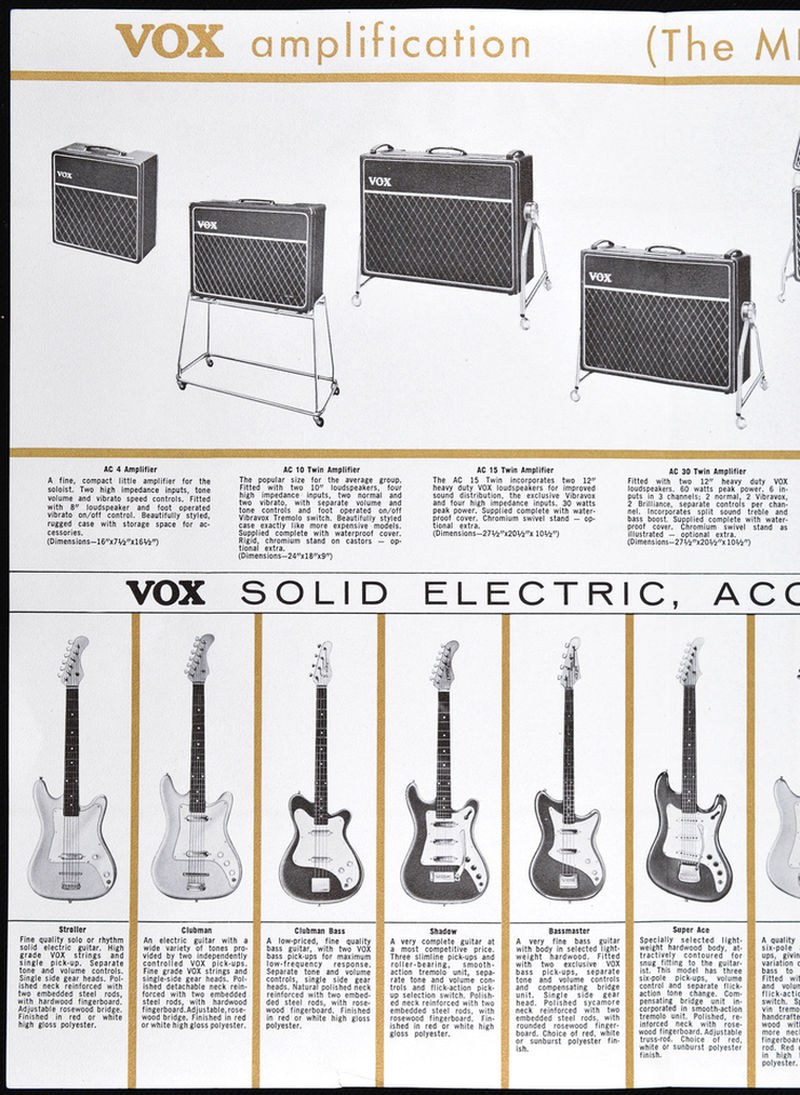 Thomas Organ Vox Million Dollar catalog, late 1964