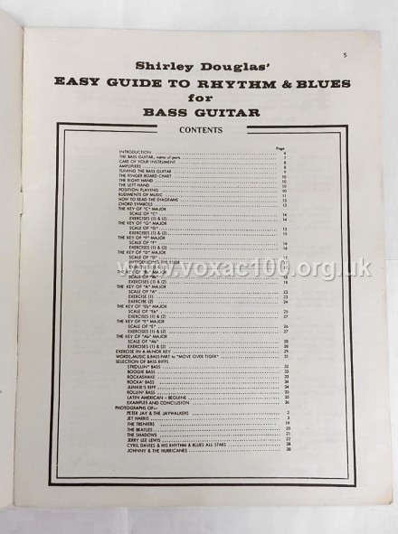 Shirley Douglas, Easy Guide to Rhythm and Blues for Bass Guitar, page