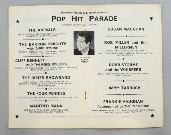 Pop Hit Parade Show, 9th May, 1965