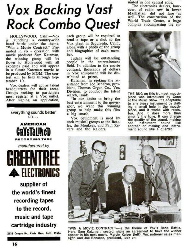 Billboard magazine, 19th August, 1967