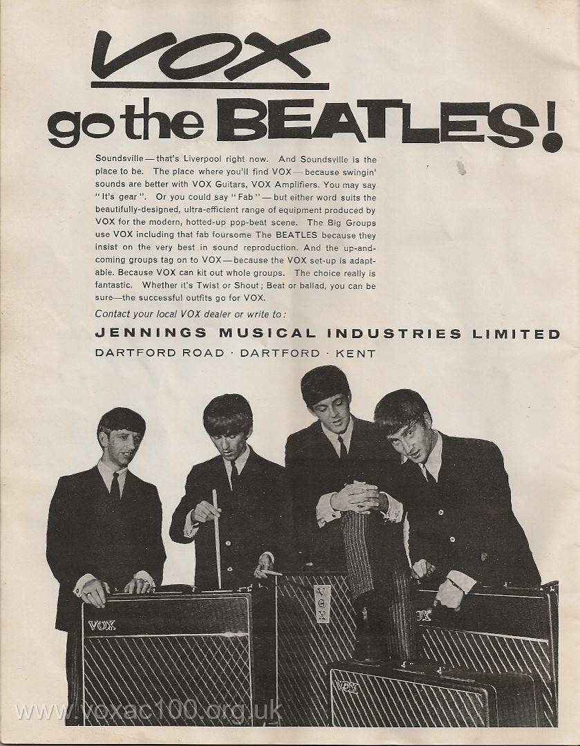 Beatles Christmas show programme, 1963, Vox advert