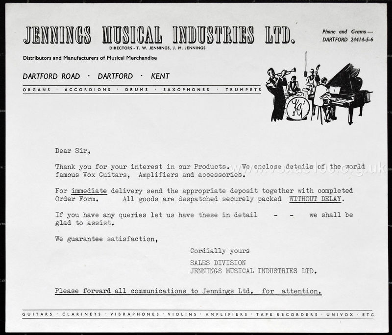 Early Jennings Musical Industries