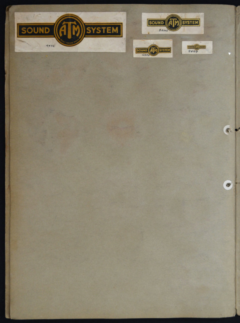 A volume of speaker labels, logos and promotional material for Goodmans speakers