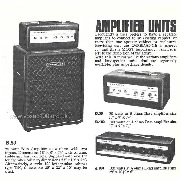 Jennings B50 bass amplifier