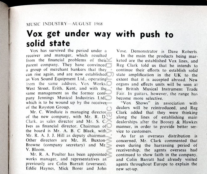 Music trade press, August 1968
