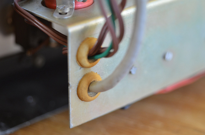 A rare Vox MC100/4 100 watt public address amplifier, all valve, 1966, detail