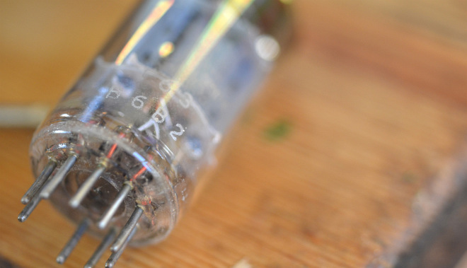 A rare Vox MC100/4 100 watt public address amplifier, all valve, 1966, detail