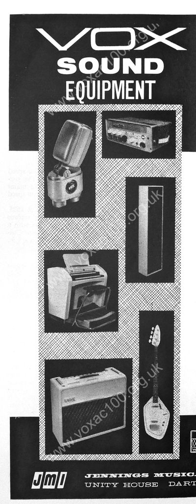 Detail of a JMI ad for Vox equipment, January 1963