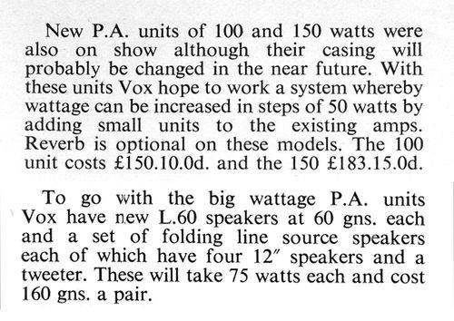 Beat Instrumental magazine, 1965, review of the Russell Hotel Trade Show