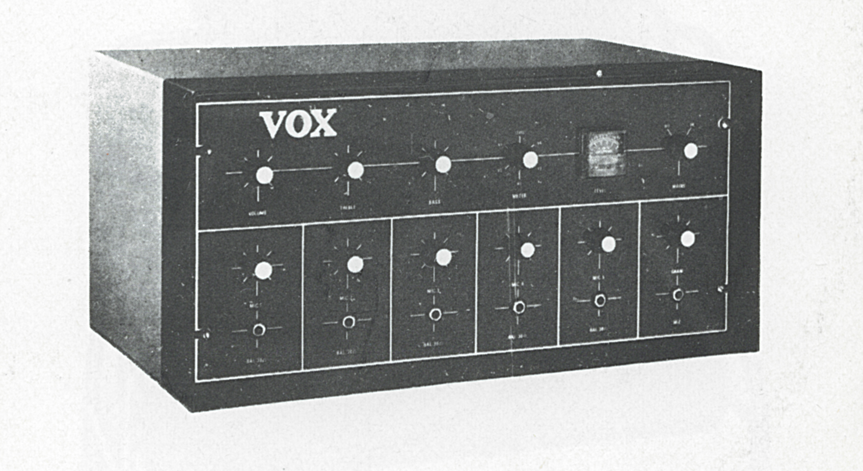 Vox MC100 public address amplifier, transistor preamp