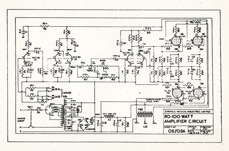 Vox AC80/100 schematic