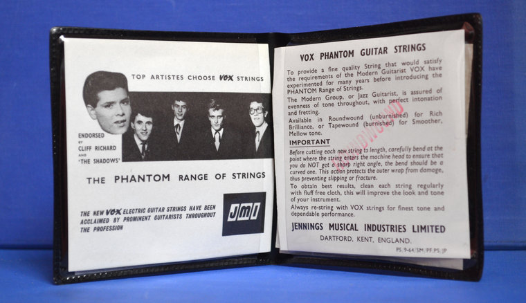 Vox Phantom guitar strings from 1964, inserts
