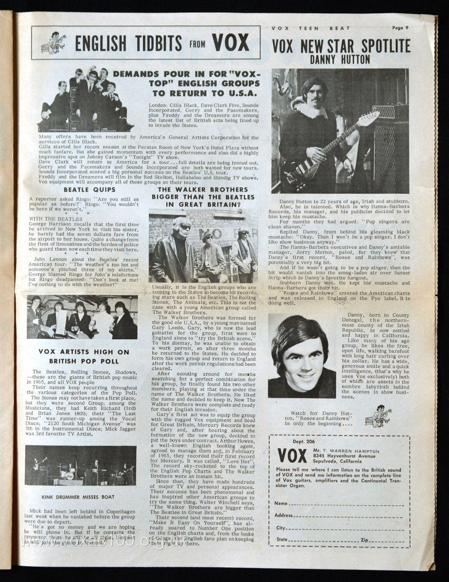 Vox Teen Beat magazine, volume I, issue 2, page 8