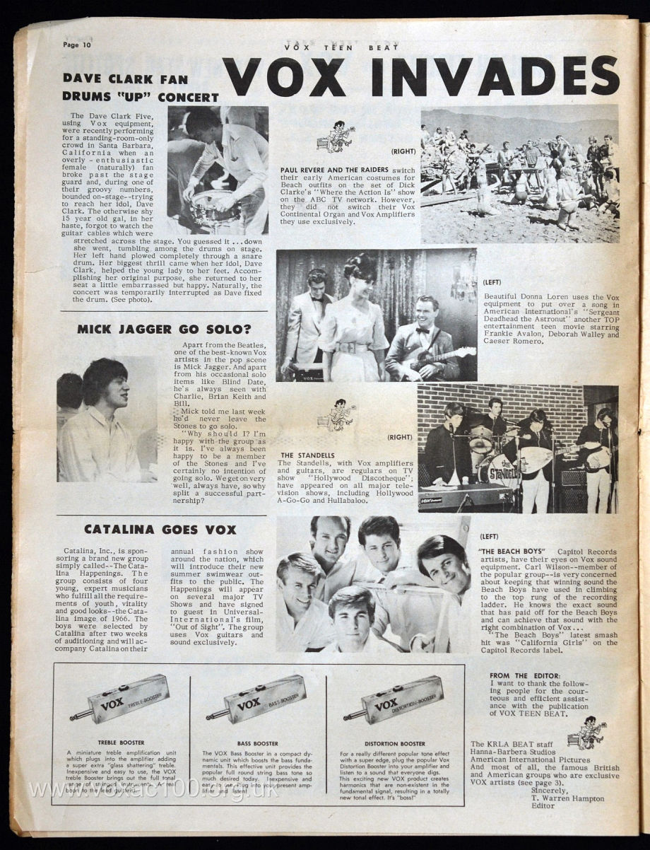 Vox Teen Beat magazine, volume I, issue 2, page 10
