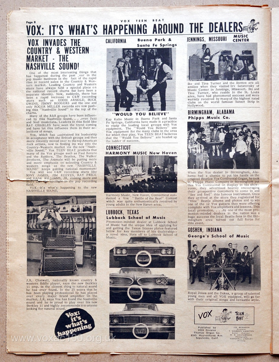 Vox Teen Beat magazine, volume I, issue 3, page 2