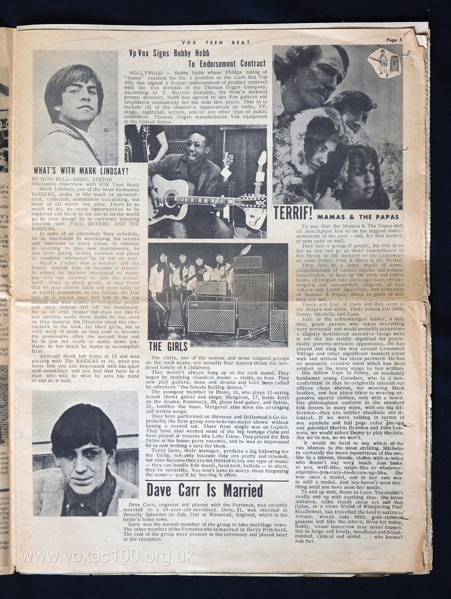 Vox Teen Beat magazine, volume II, issue 3, page 5