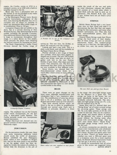 Beat Instrumental magazine, October, 1966, the British Musical Instrument Industries Fair, August, 1966