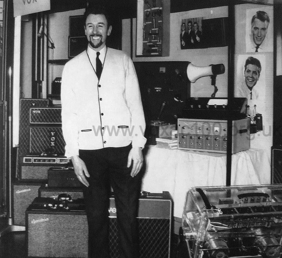 Dick Denney at the British Musical Instrument Industries (AMII) Trade Fair, August 1964