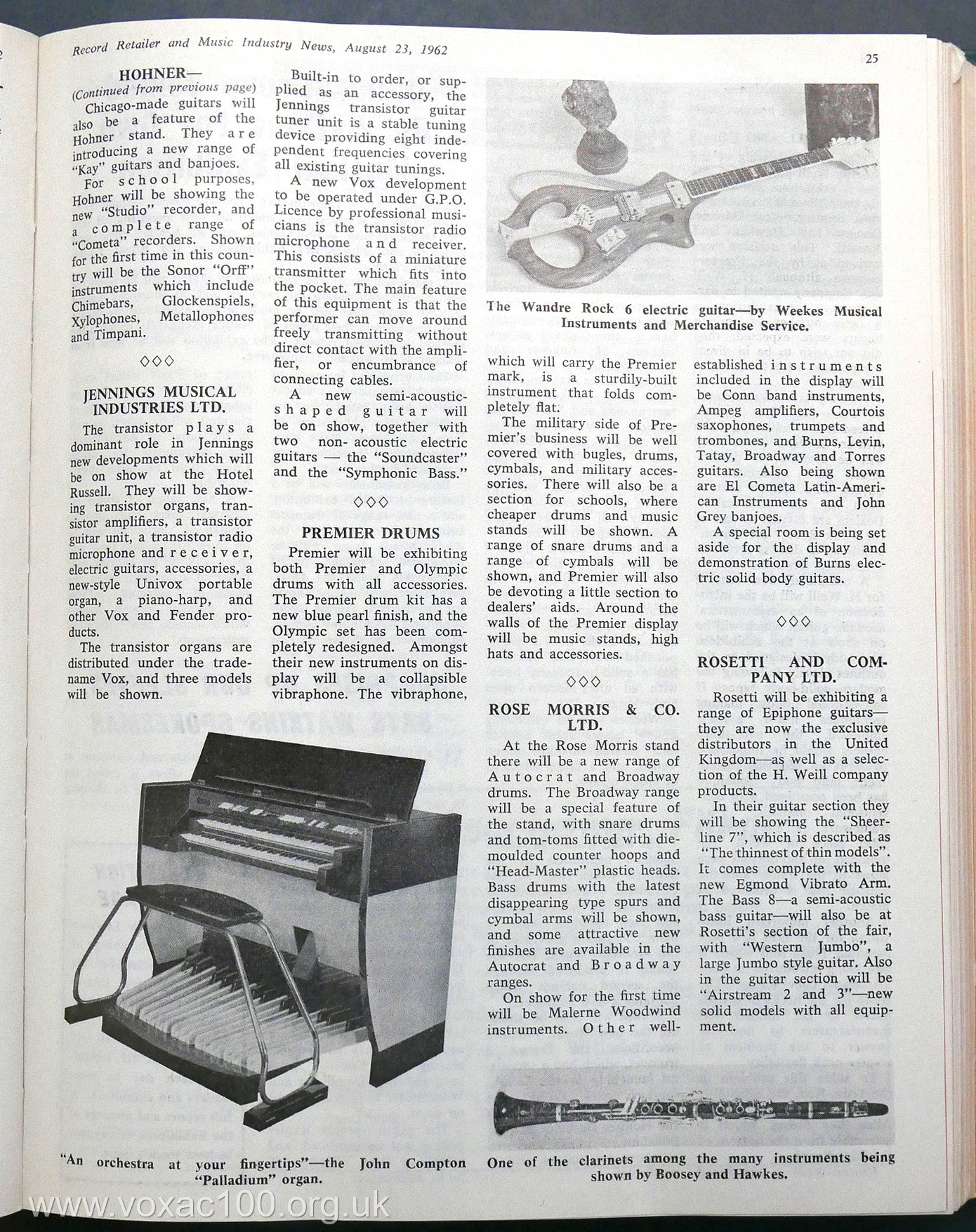 Reviews of the displays at the AMII Trade Fair, August 1962