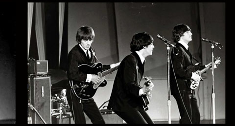 The Beatles with Vox AC80/100s, 1964