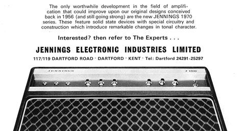 Jennings Electronic Industries 1970-1971