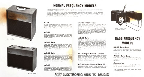 Jennings Musical Industries amplifier pricelists, Choice of the Stars catalogue and pricelist