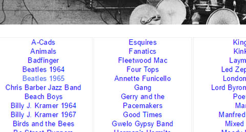 Index of bands with Vox AC100s