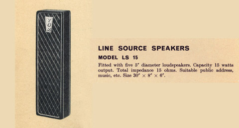 Vox Line Source 15 (LS15) column speakers