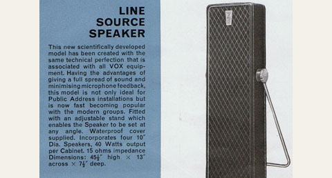 Vox Line Source 40 (LS40) column speakers