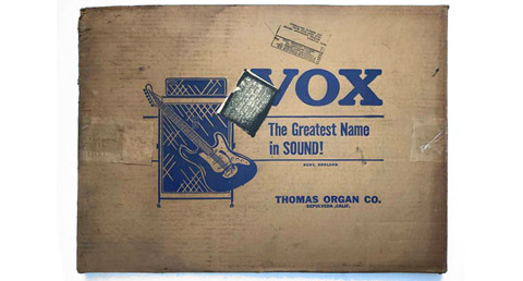 Thomas Organ packaging for amplifiers, guitars and accessories